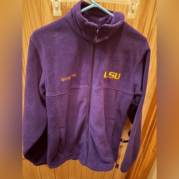Columbia Purple LSU Fleece Jacket size small - Picture 1 of 5
